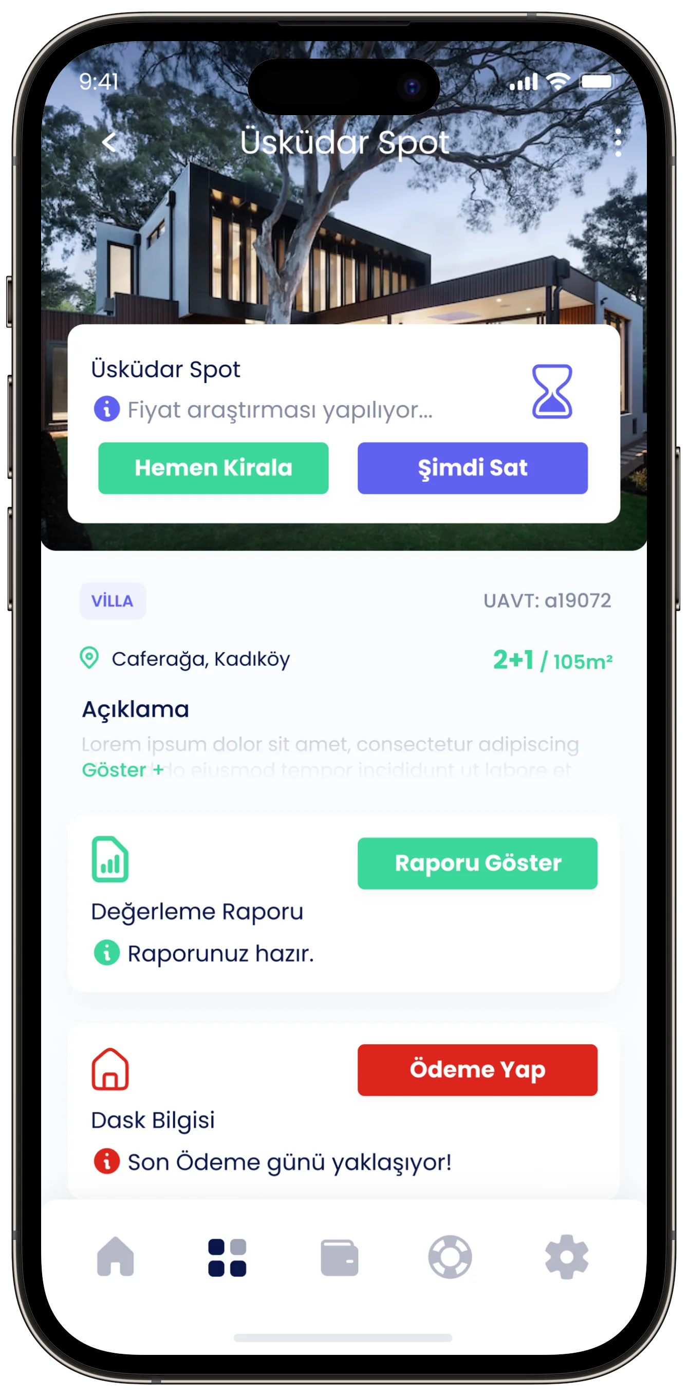 Real Estate App — tasarım 26