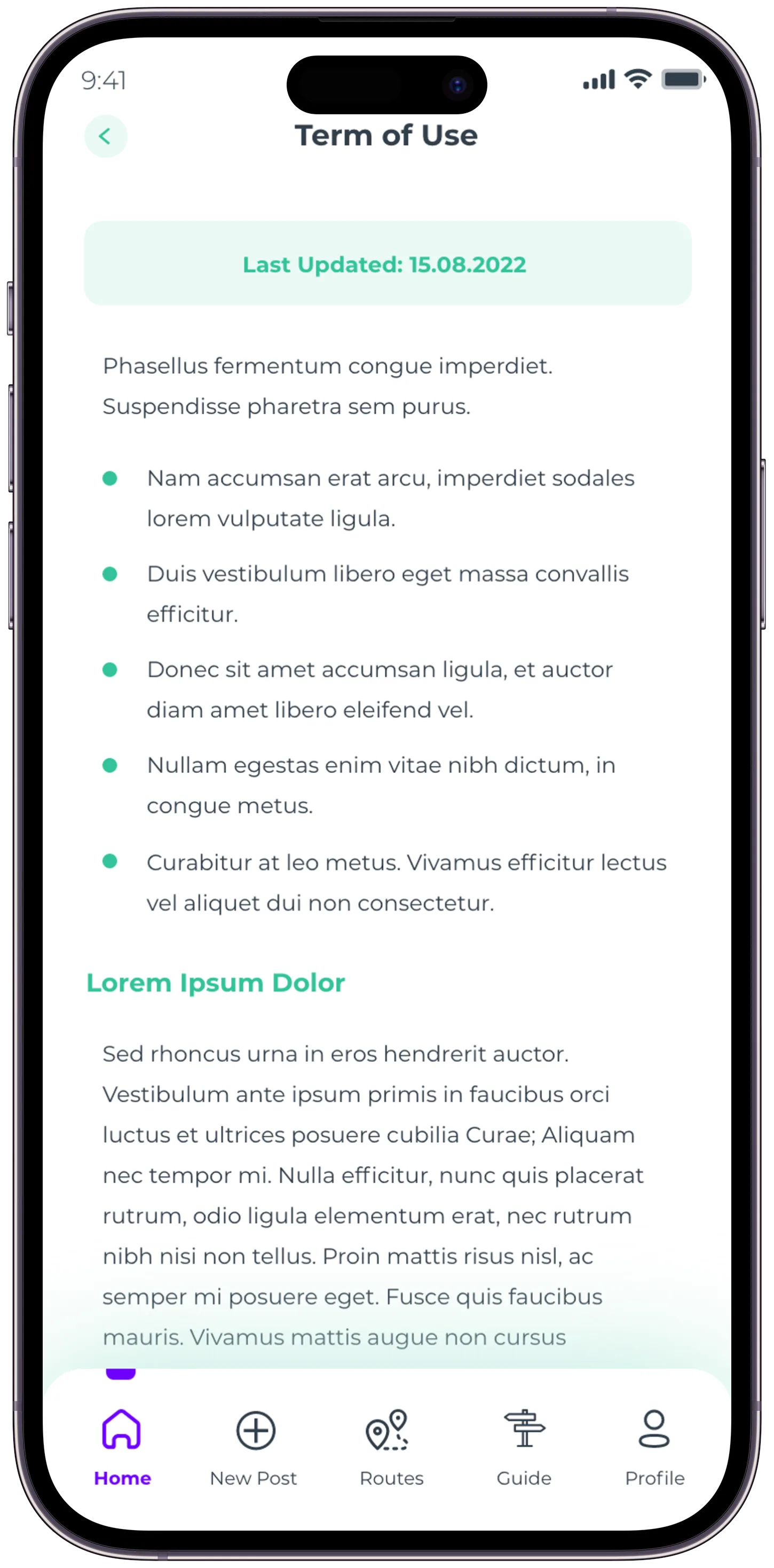 Plavel Tourism App — tasarım 8