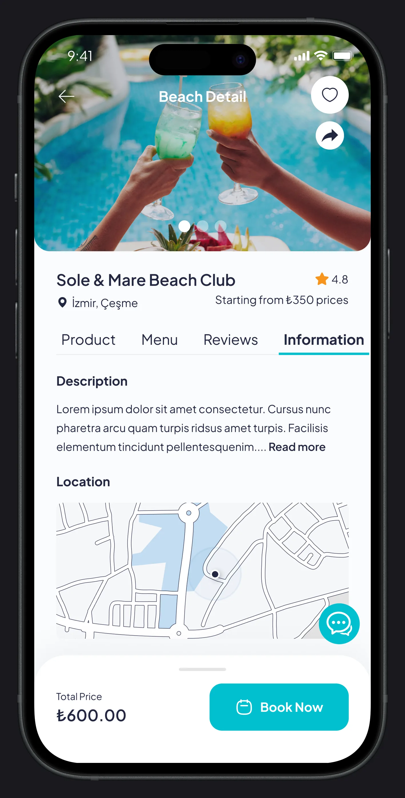 Go Beach Mobile App — tasarım 42