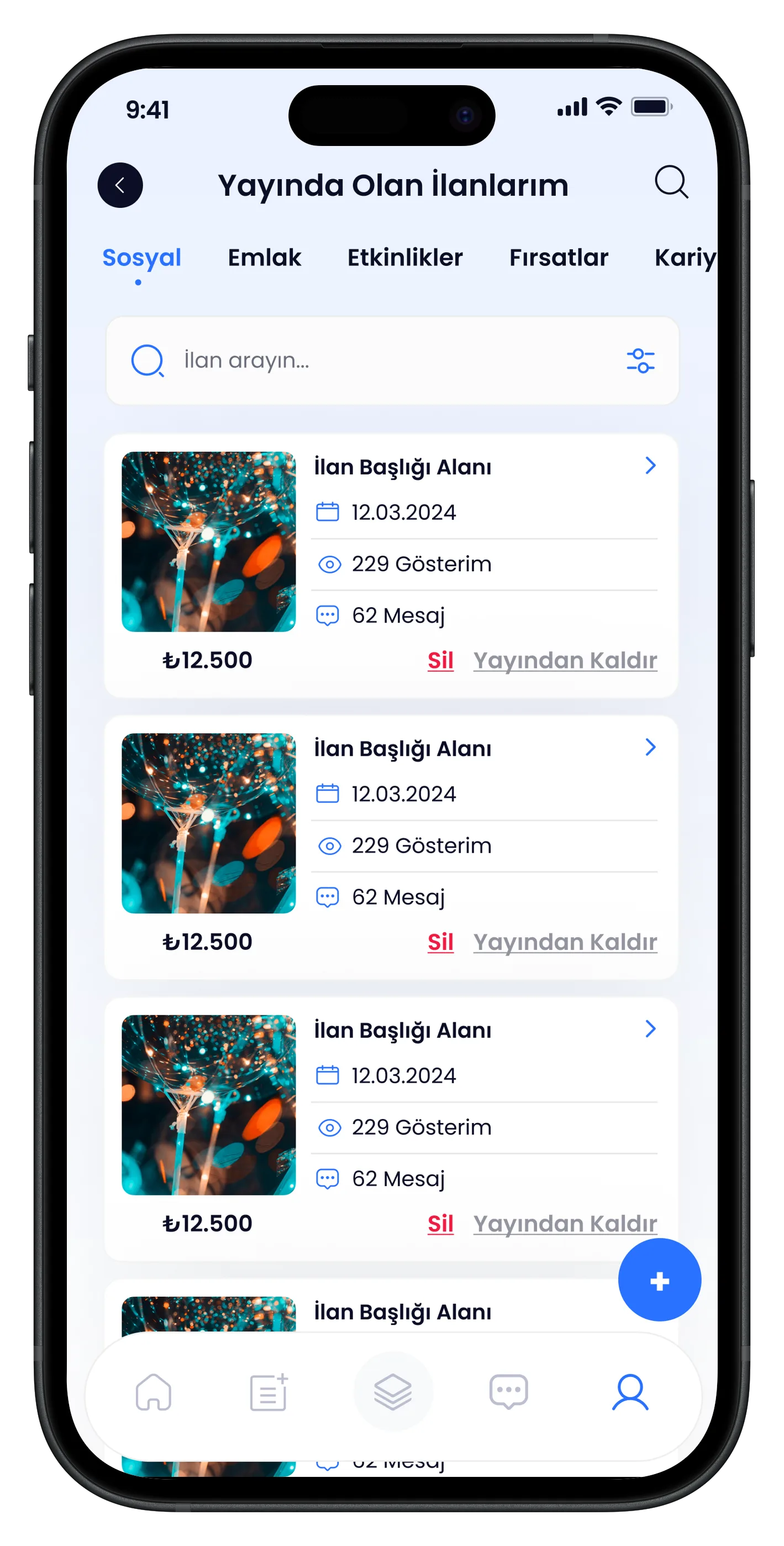 University Life Mobile App — tasarım 9