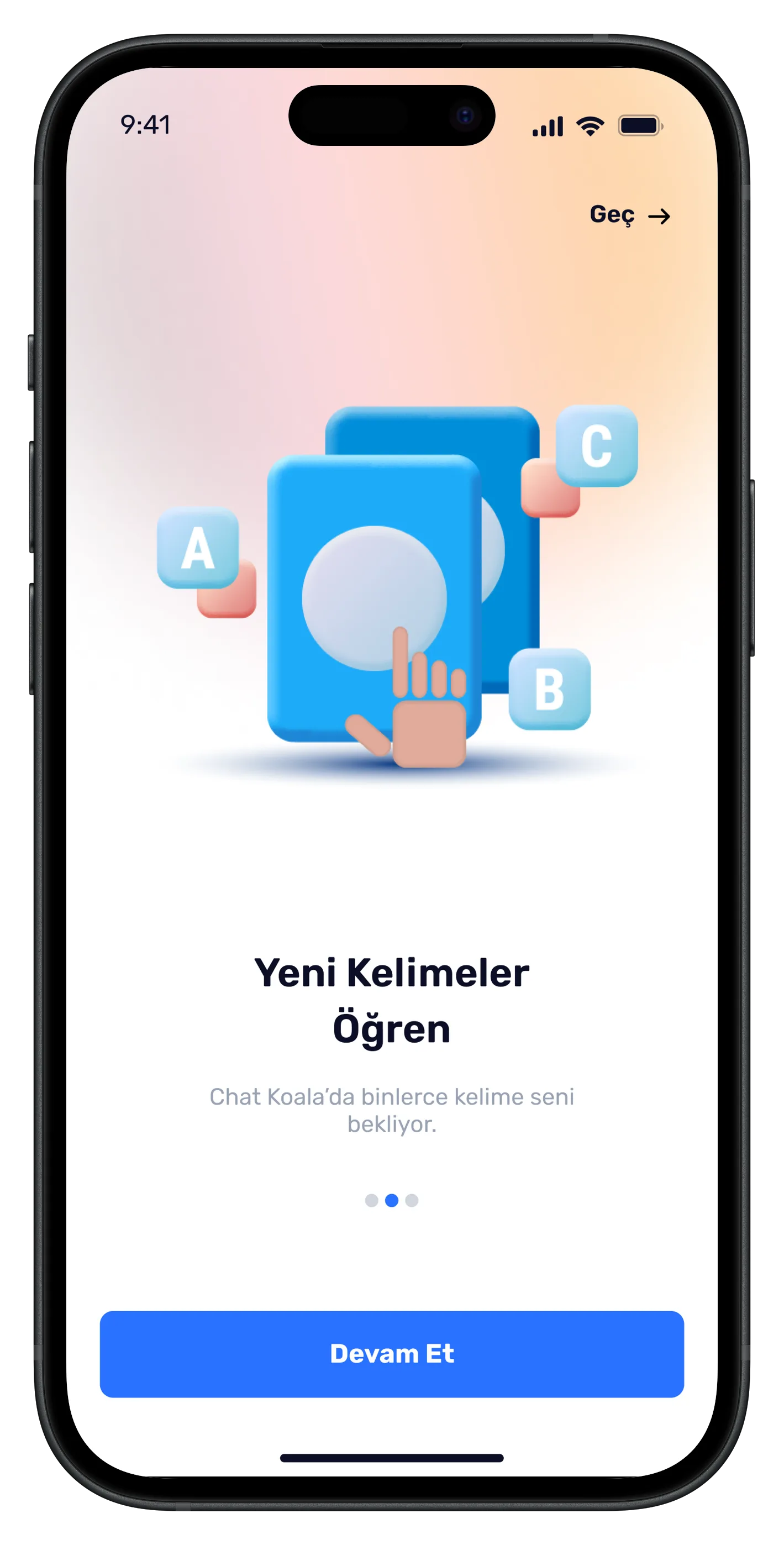 Learn English Mobile App — tasarım 2