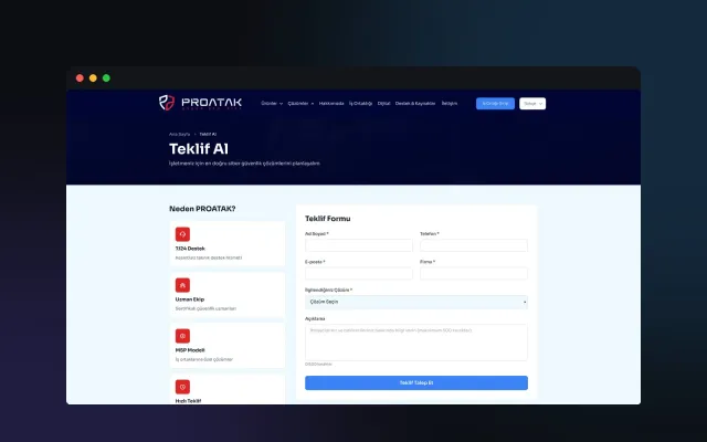Proatak — Web Sitesi, Kortex Digital Reklam Ajansı
