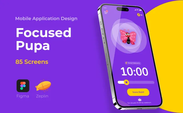 Focused Pupa — Mobil Uygulama, Kortex Digital Reklam Ajansı