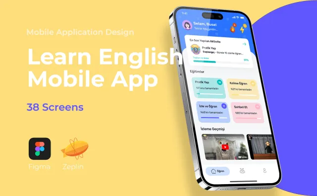 Learn English Mobile App — Mobil Uygulama, Kortex Digital Reklam Ajansı