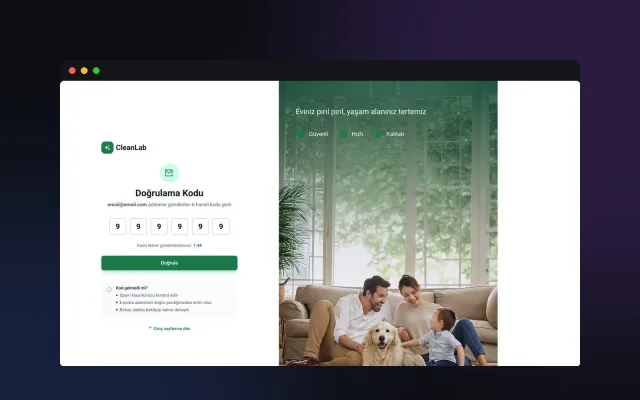 Clean Lab Web — SaaS & Dashboard, Kortex Digital Reklam Ajansı