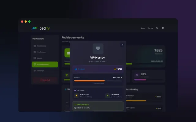 Loadify Game Portal — SaaS & Dashboard, Kortex Digital Reklam Ajansı