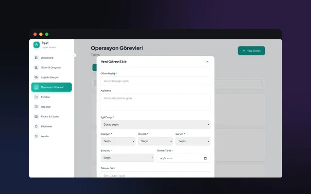 İrşat Portal — SaaS & Dashboard, Kortex Digital Reklam Ajansı