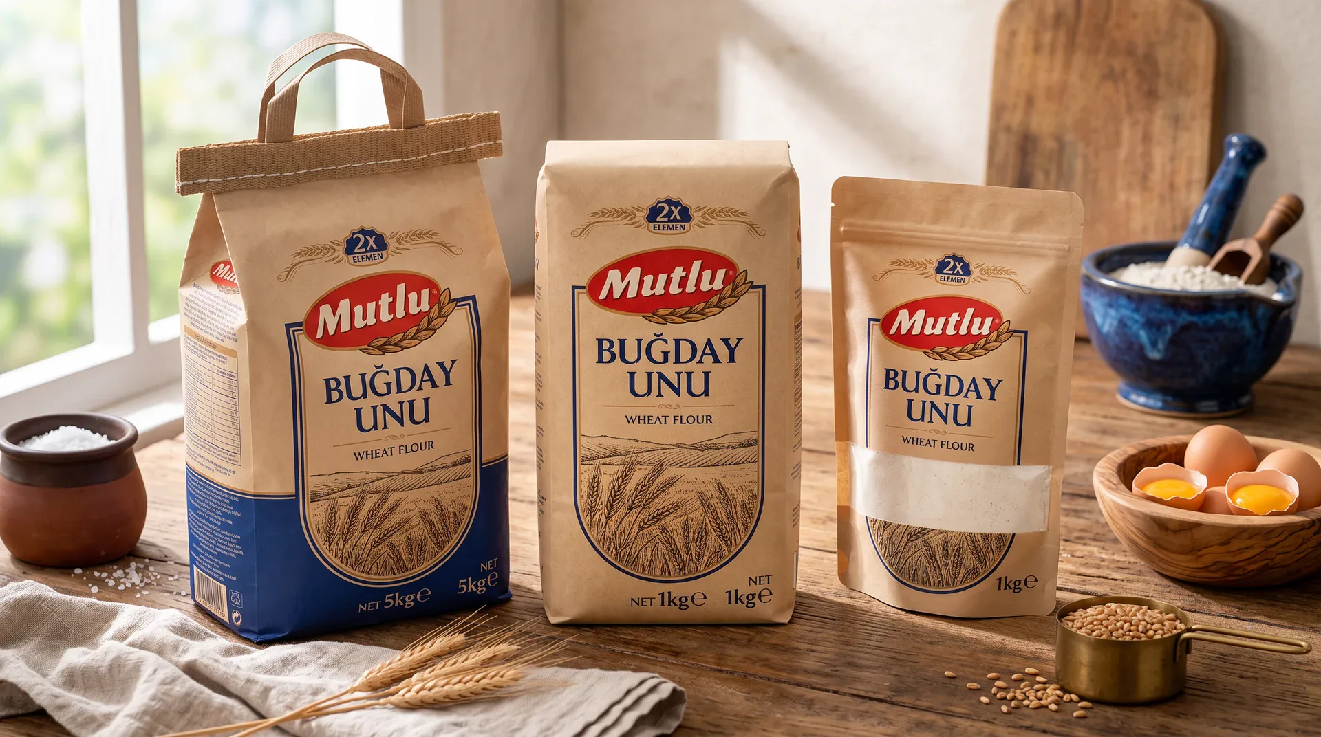 Elemen Mutlu — Buğday Unu — Ambalaj Tasarımı, Kortex Digital
