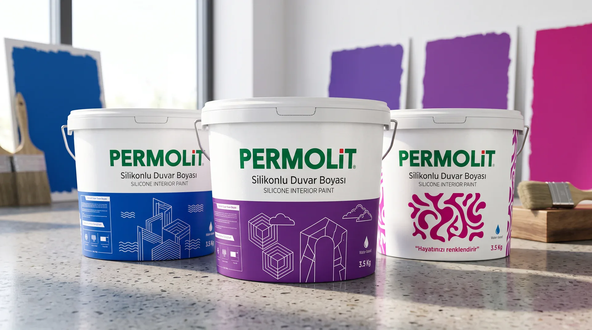 Permolit — Duvar Boyası Serisi — Ambalaj Tasarımı, Kortex Digital