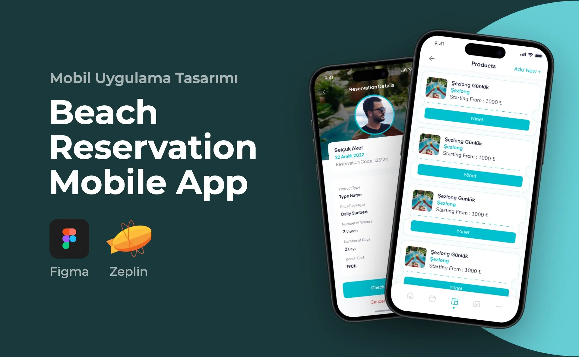 Beach Reservation Mobile App — Mobil Uygulama Tasarımı