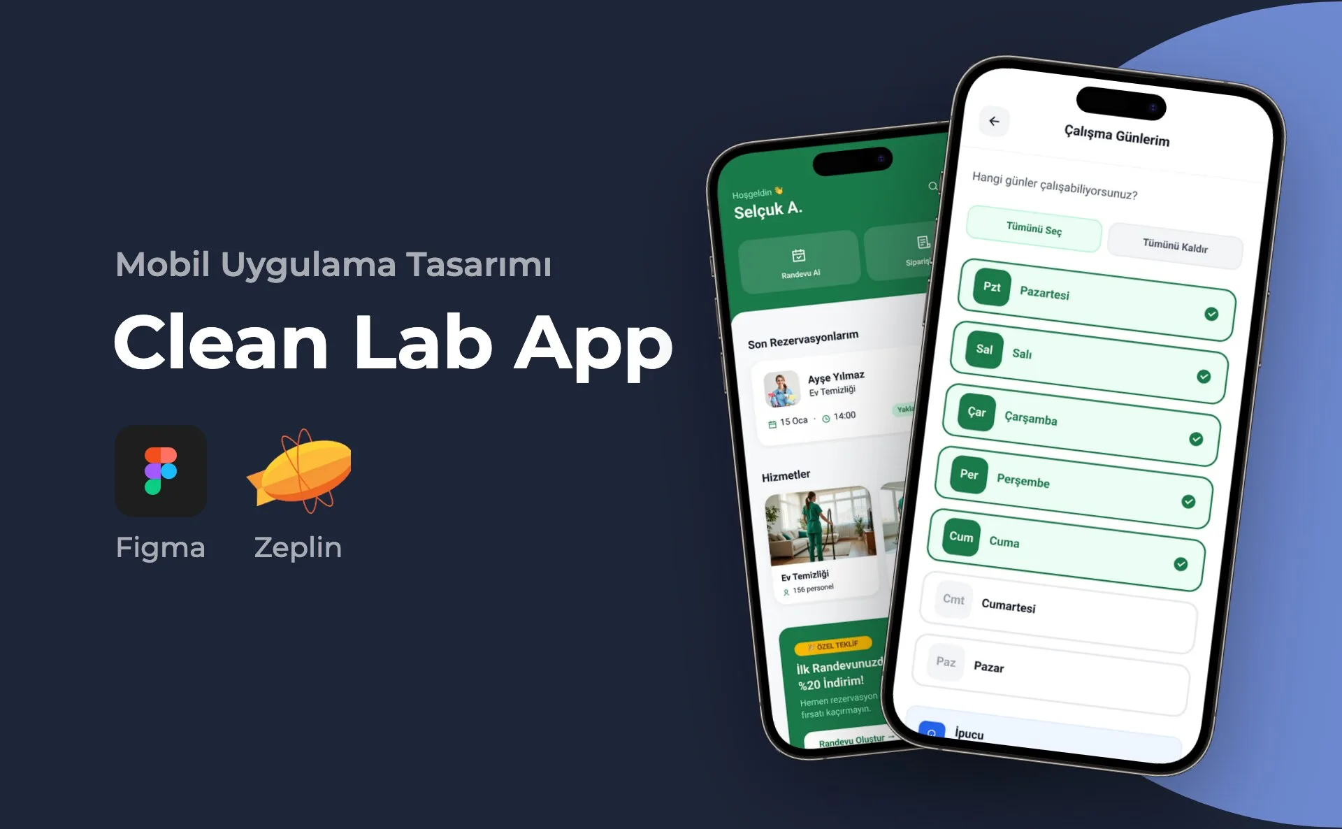 Clean Lab App — Mobil Uygulama Tasarımı