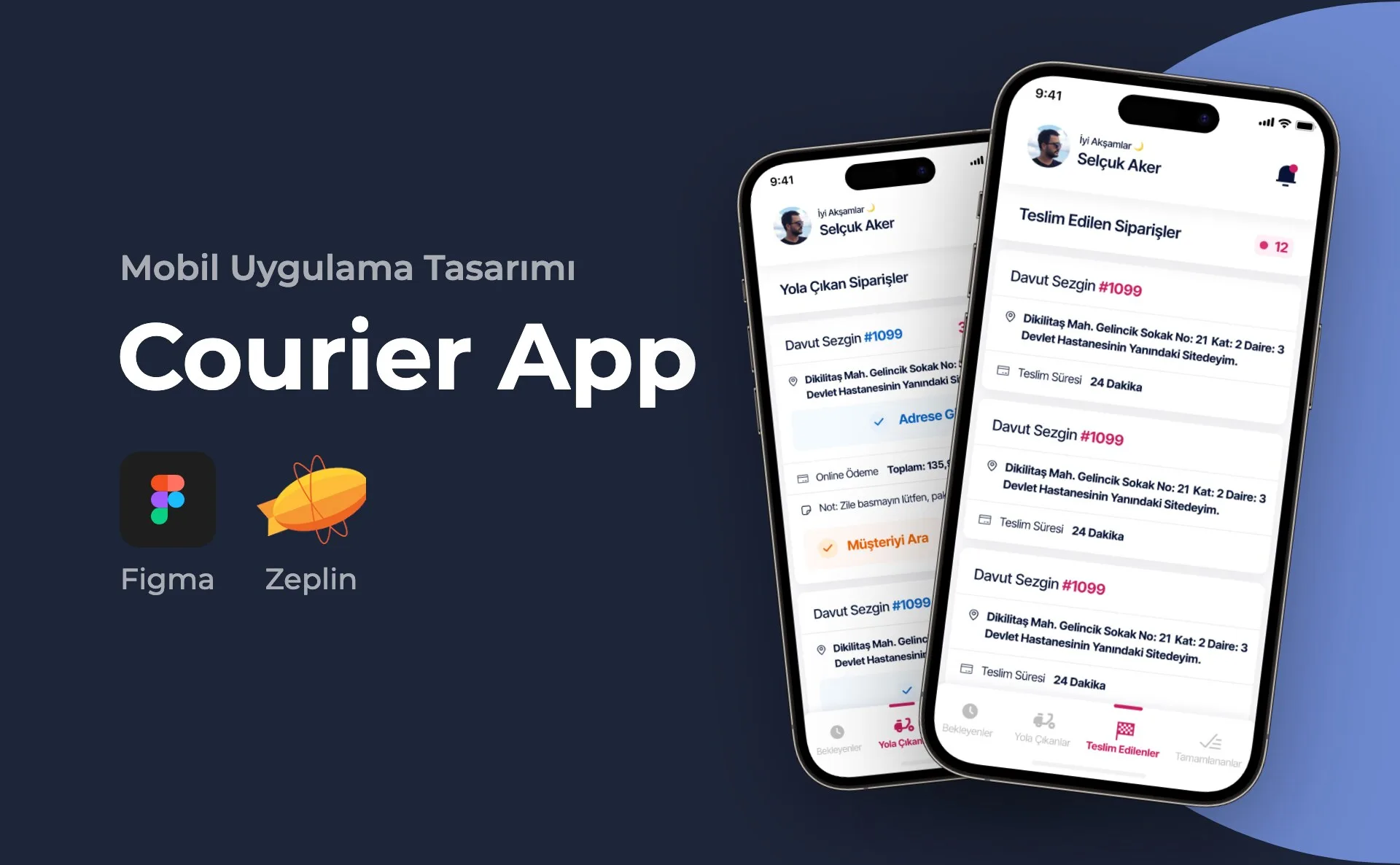 Courier App — Mobil Uygulama Tasarımı