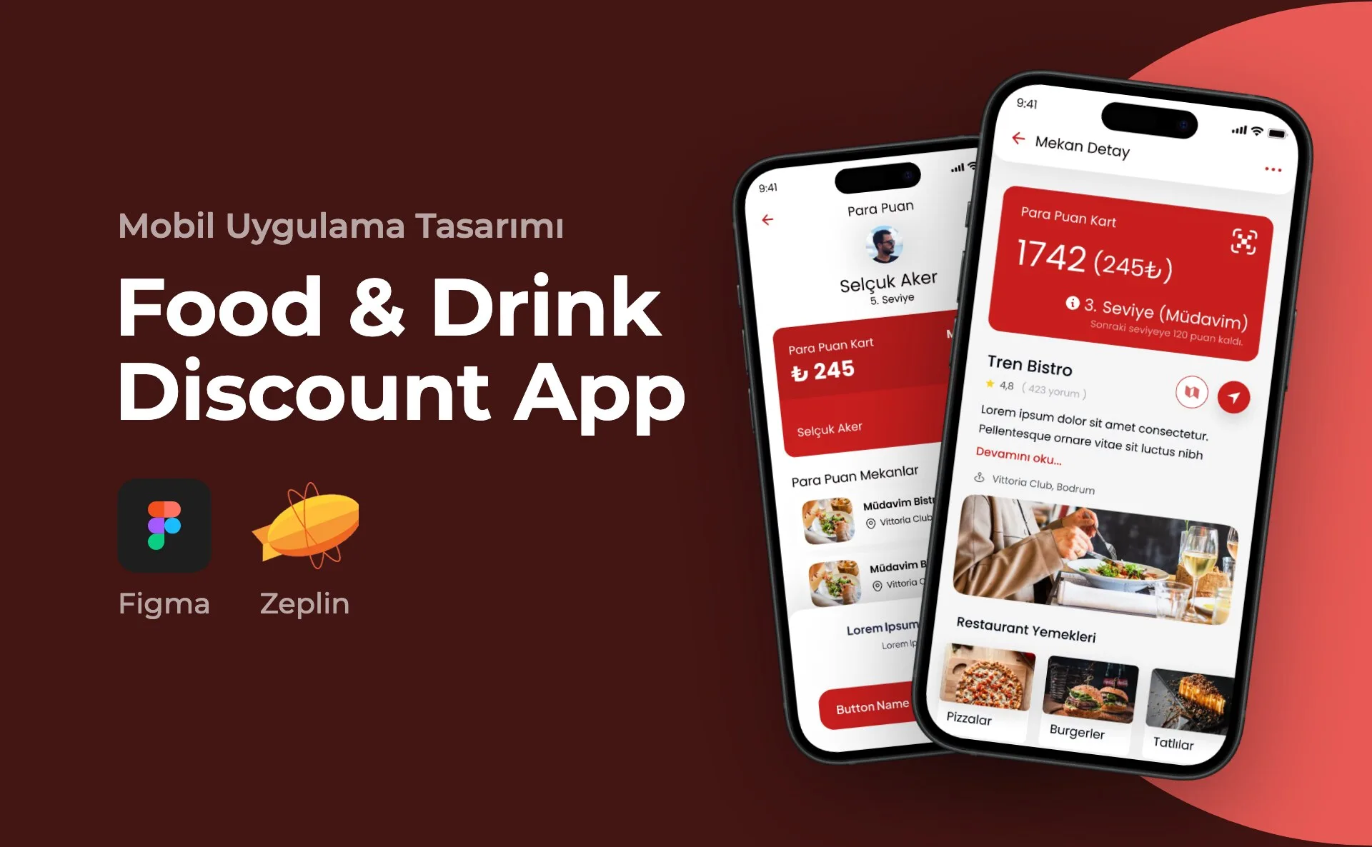 Food & Drink Discount App — Mobil Uygulama Tasarımı