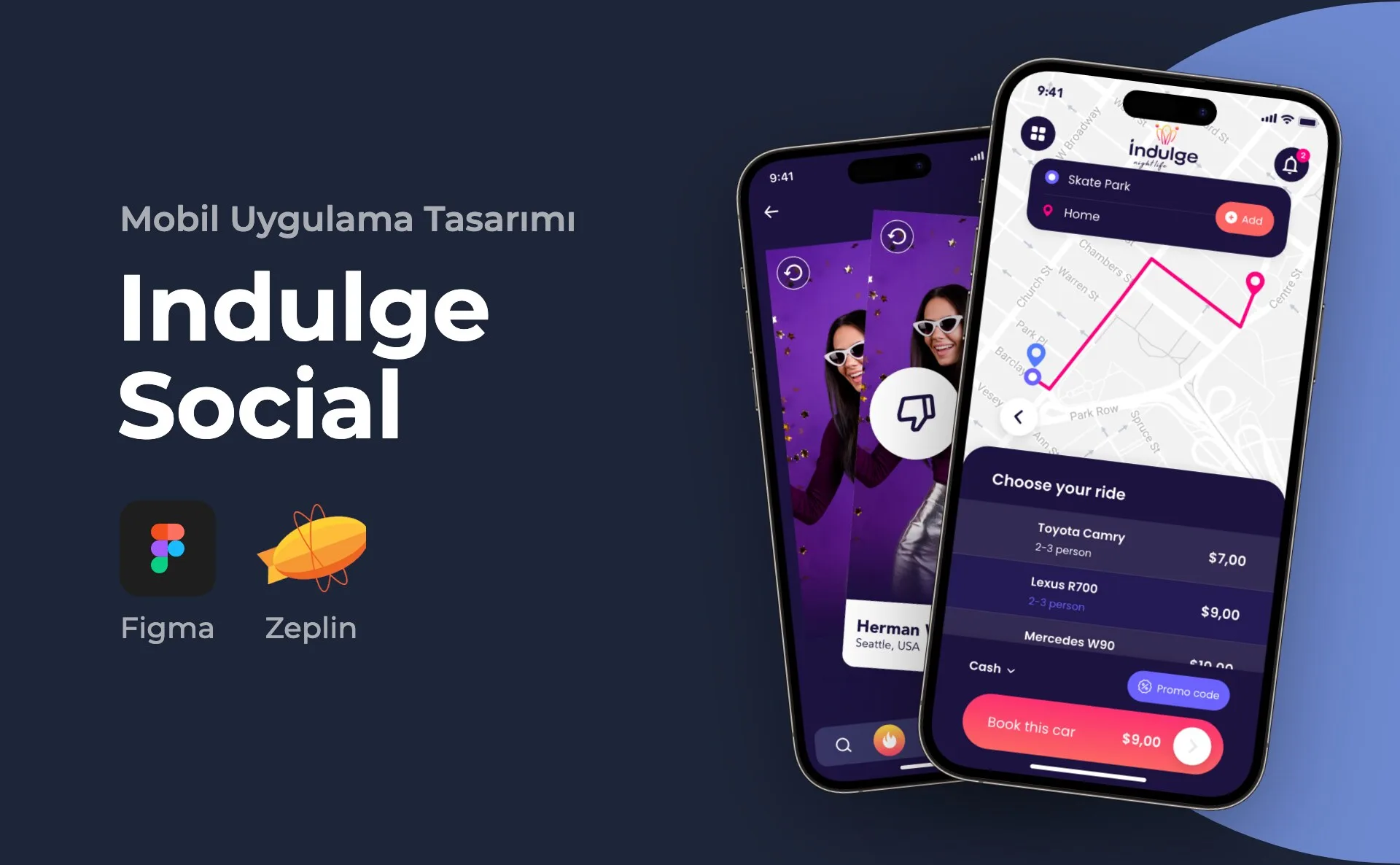 Indulge Social — Mobil Uygulama Tasarımı