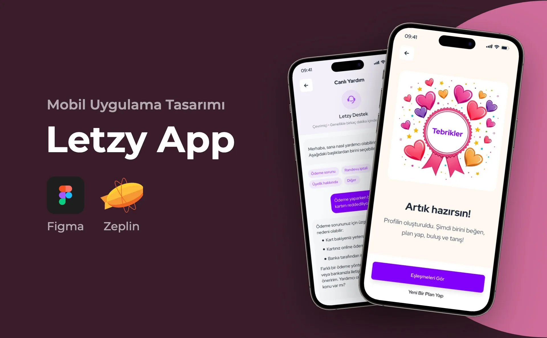 Letzy App — Mobil Uygulama Tasarımı