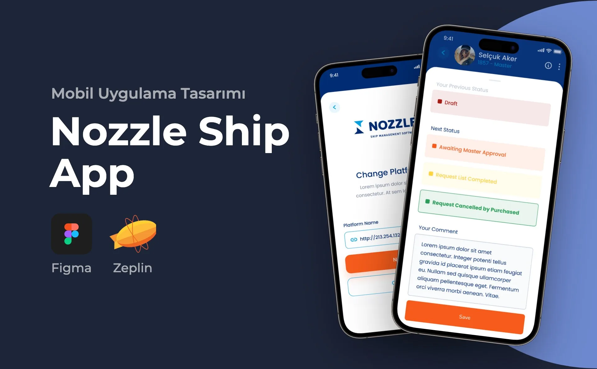 Nozzle Ship App — Mobil Uygulama Tasarımı
