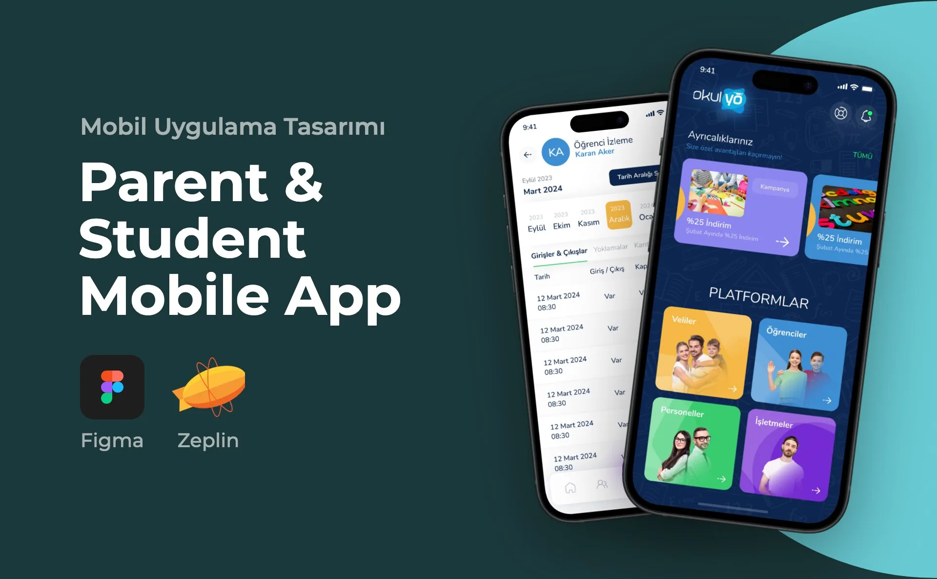 Parent & Student Mobile App — Mobil Uygulama Tasarımı