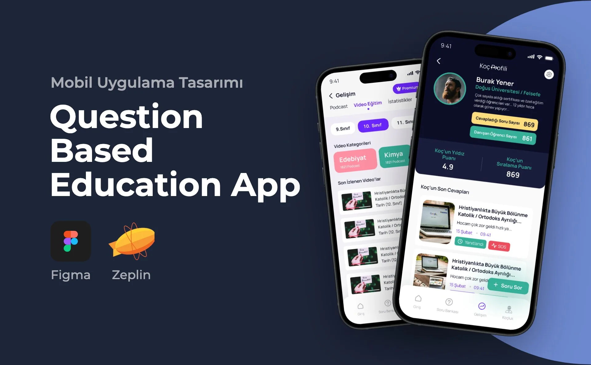 Question Based Education App — Mobil Uygulama Tasarımı