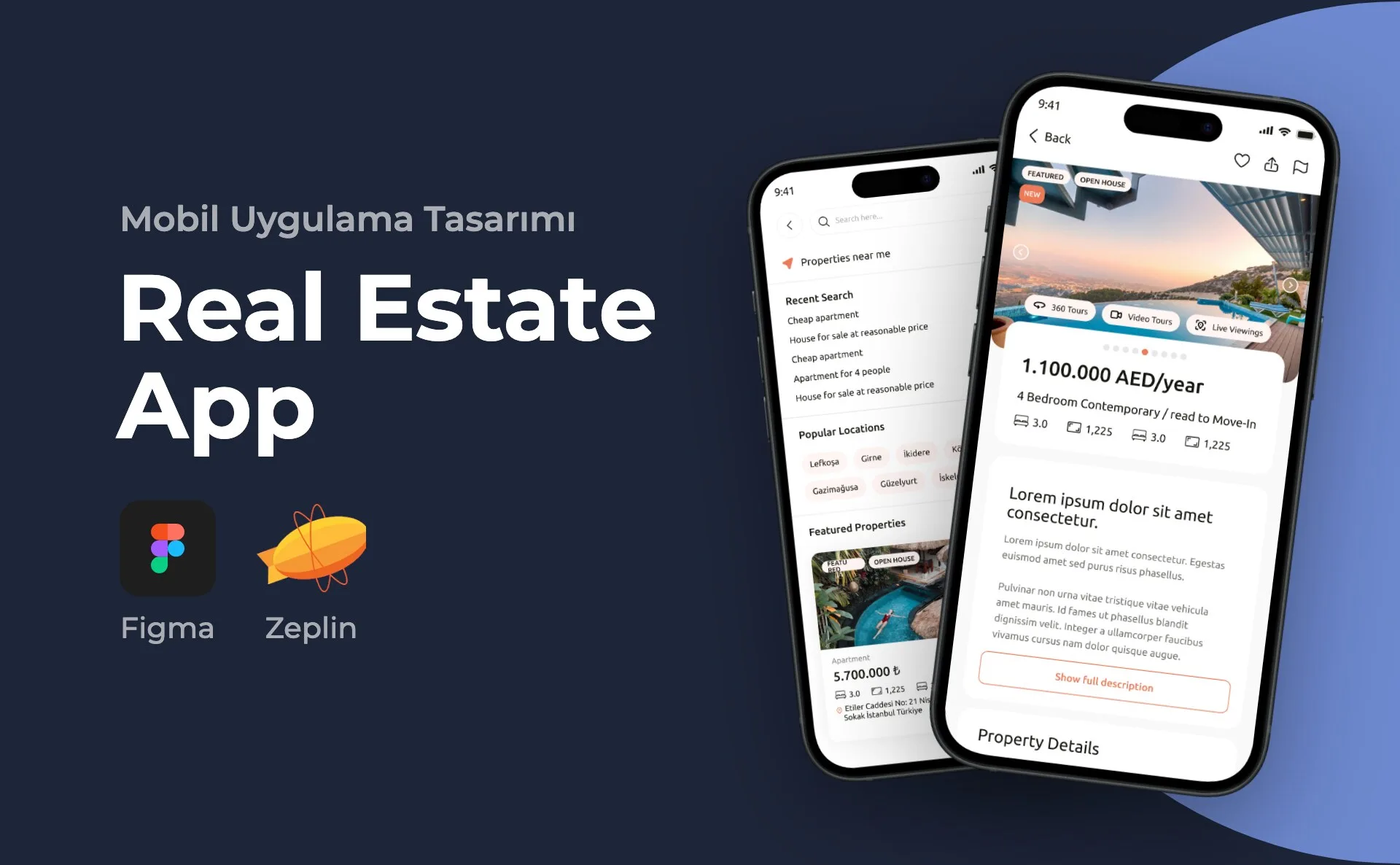Real Estate App — Mobil Uygulama Tasarımı