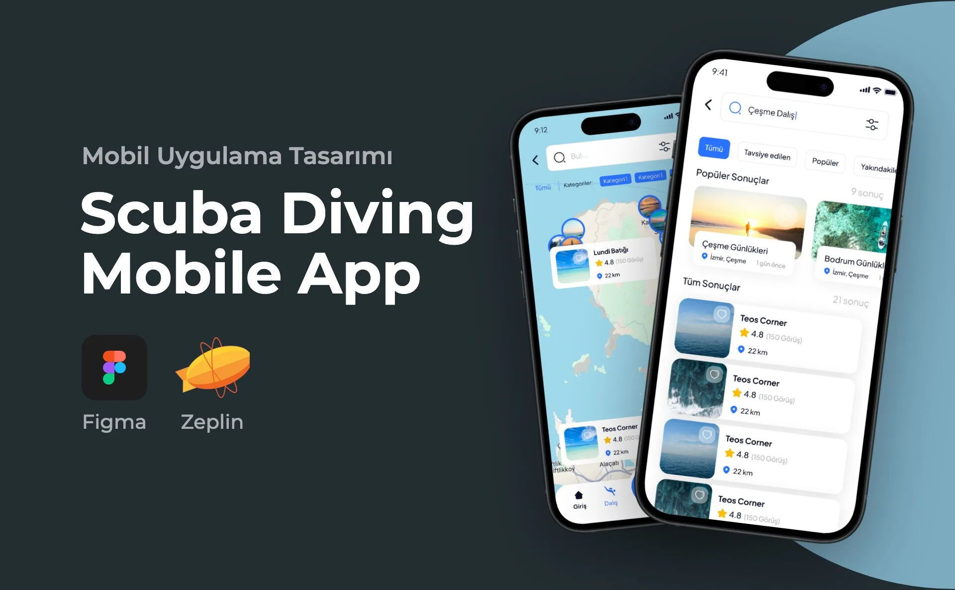Scuba Diving Mobile App — Mobil Uygulama Tasarımı