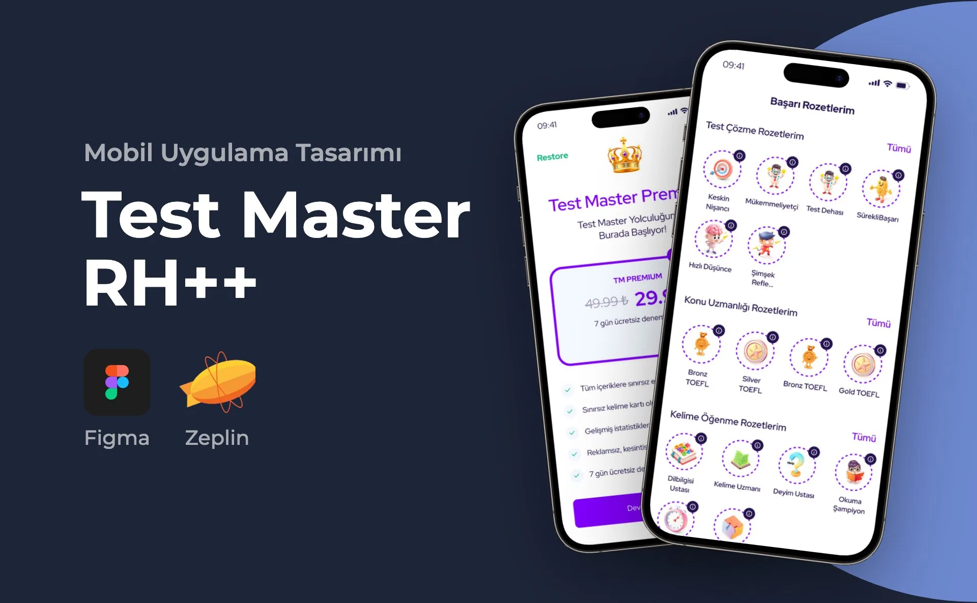 Test Master RH++ — Mobil Uygulama Tasarımı