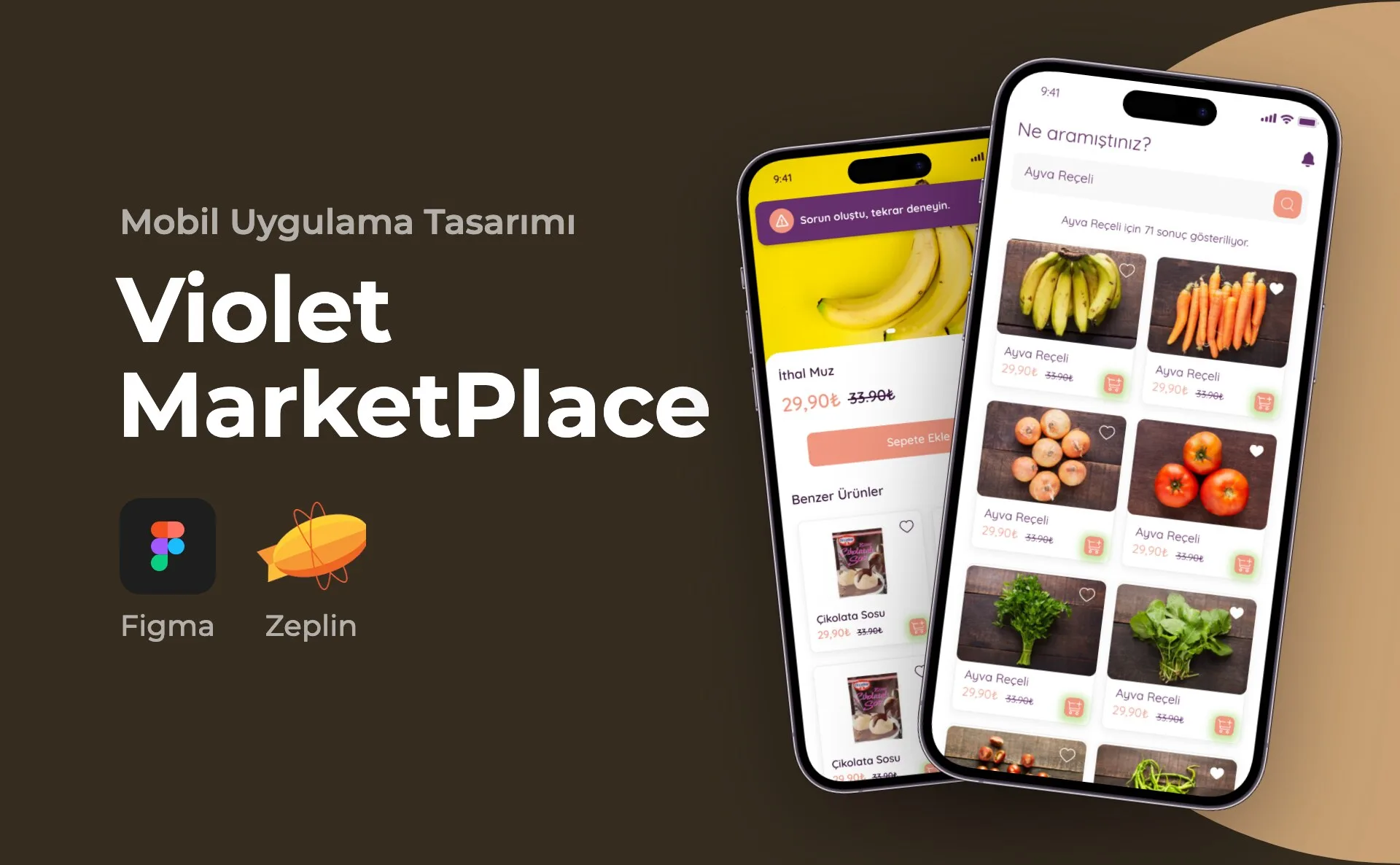 Violet MarketPlace — Mobil Uygulama Tasarımı