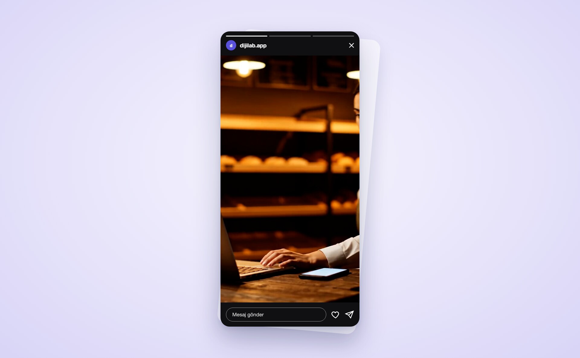 Dijilab · Dikey Reklam Videosu sunum çerçevesi
