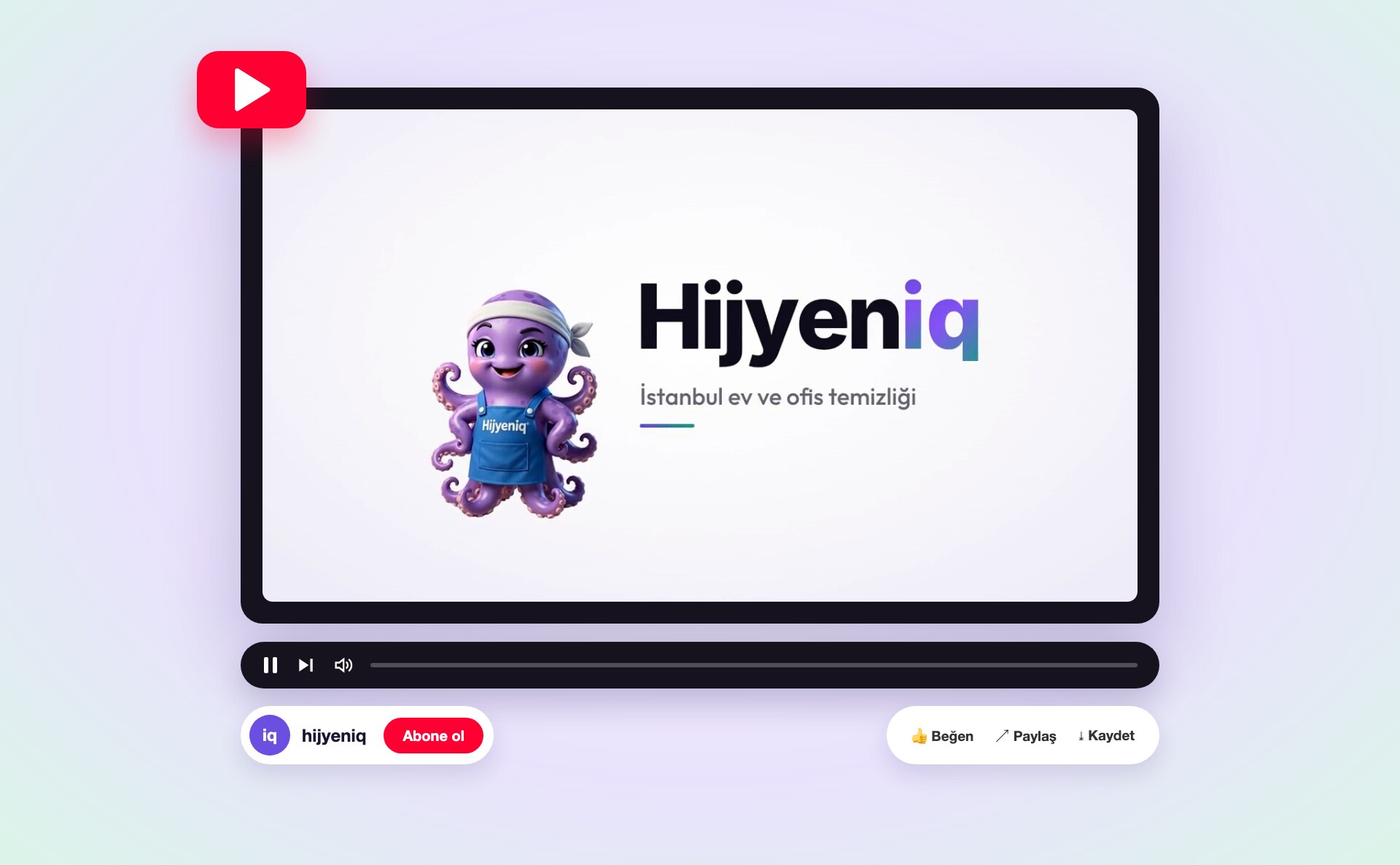 Hijyeniq · Intro Animasyonu sunum çerçevesi