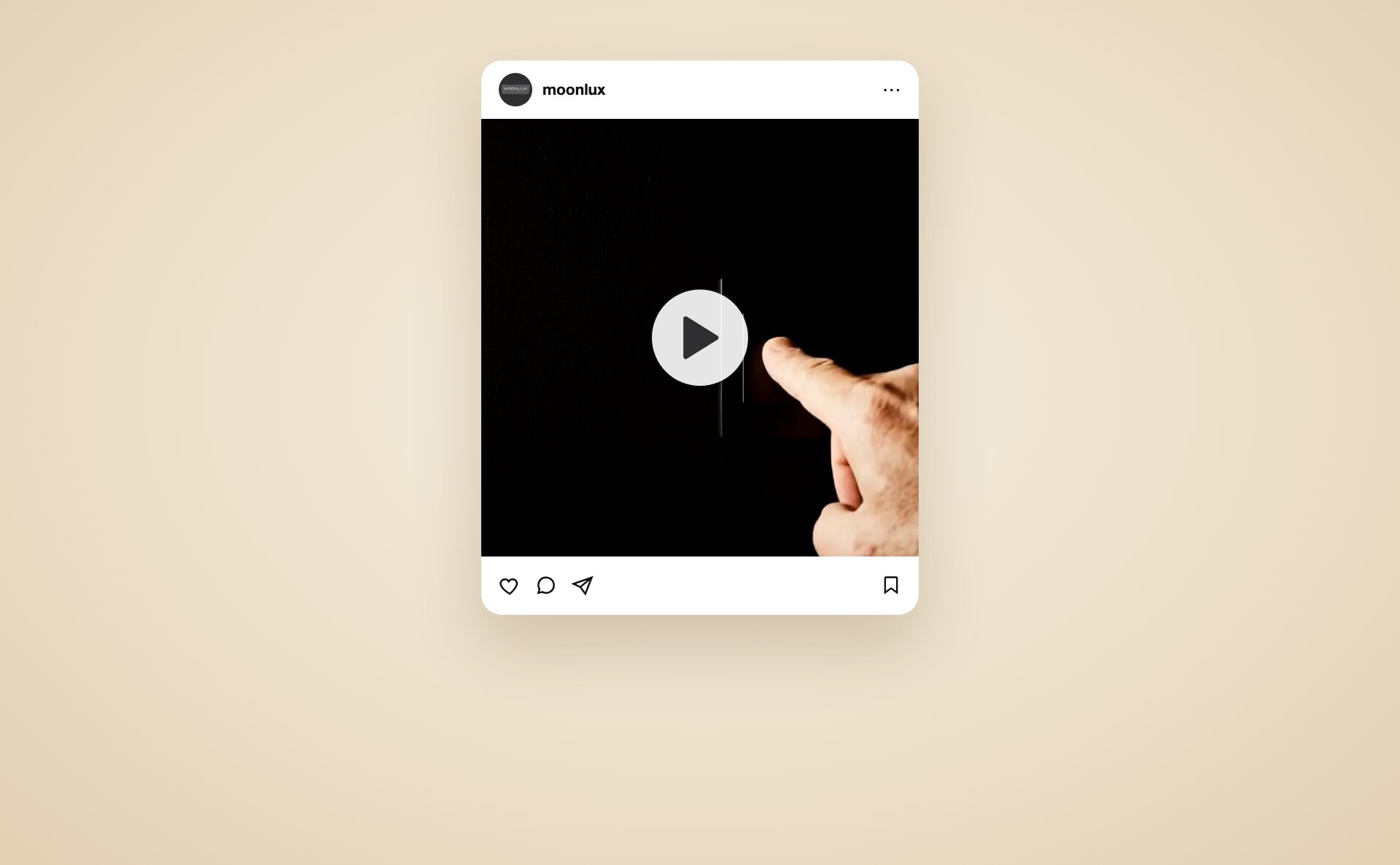 Moonlux · Kare Reklam Videosu sunum çerçevesi