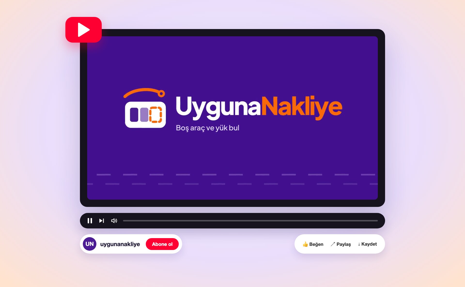 Uyguna Nakliye · Intro Animasyonu sunum çerçevesi